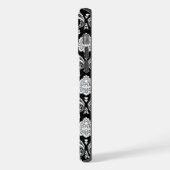 Motif Damassé Rococo Blanc sur Fond Noir (Côté gauche)