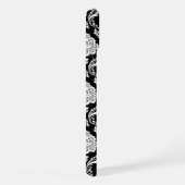 Motif Damassé Rococo Blanc sur Fond Noir (Côté droit)