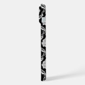 Motif Damassé Rococo Blanc sur Fond Noir (Côté gauche)