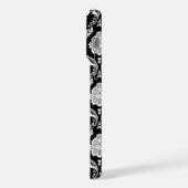 Motif Damassé Rococo Blanc sur Fond Noir (Côté gauche)