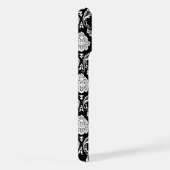 Motif Damassé Rococo Blanc sur Fond Noir (Côté droit)