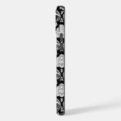 Motif Damassé Rococo Blanc sur Noir (Côté gauche)