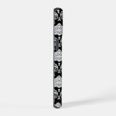 Motif Damassé Rococo Blanc sur Noir (Côté droit)