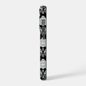 Motif Damassé Rococo Blanc sur Noir (Côté gauche)
