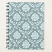 Motif damassé rococo canard œuf bleu+sarcelle (Devant)
