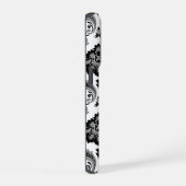 Motif Damassé Rococo Gris Noir Blanc (Côté droit)