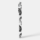 Motif Damassé Rococo Gris Noir Blanc (Côté gauche)