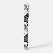 Motif Damassé Rococo Gris Noir Blanc (Côté droit)