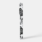 Motif Damassé Rococo Gris Noir Blanc (Côté gauche)