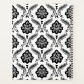 Motif Damassé Rococo Gris Noir Blanc (Dos)
