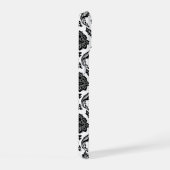 Motif Damassé Rococo Noir sur Blanc (Côté droit)