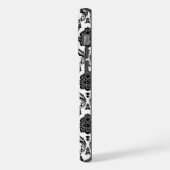 Motif Damassé Rococo Noir sur Blanc (Côté gauche)