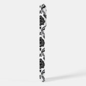 Motif Damassé Rococo Noir sur Blanc (Côté droit)