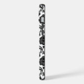 Motif Damassé Rococo Noir sur Blanc (Côté gauche)