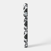Motif Damassé Rococo Noir sur Blanc (Côté gauche)