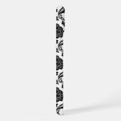 Motif Damassé Rococo Noir sur Blanc (Côté droit)