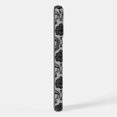 Motif Damassé Rococo Noir sur Gris (Côté droit)