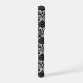 Motif Damassé Rococo Noir sur Gris (Côté droit)