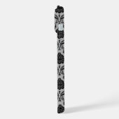 Motif Damassé Rococo Noir sur Gris (Côté gauche)