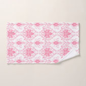motif damassé rose blanc (Serviette à main)