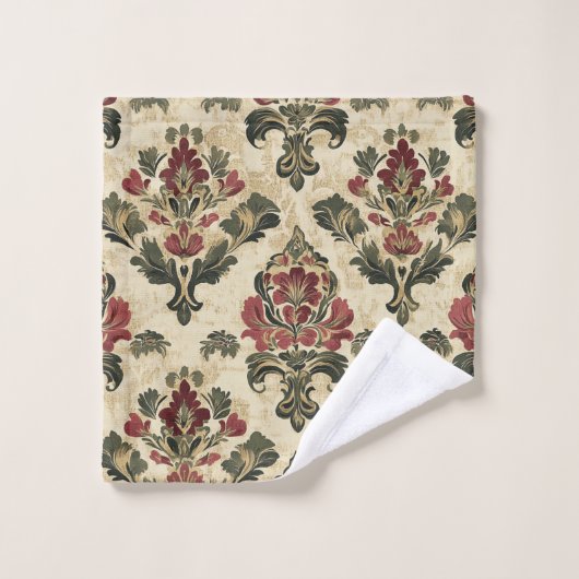 Motif damassé victorien ancien (Gant de toilette)
