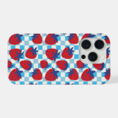 Motif damier fraise gras (Verso Horizontal)