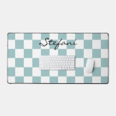 Motif Damier Turquoise Mignon Nom (Clavier et souris)