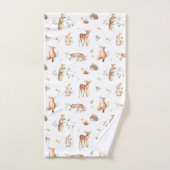 Motif d'amis animaux de bois mignon (Serviette à main)