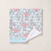 Motif d'amour de texte personnalisé (Gant de toilette)