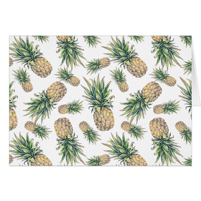 Motif d'ananas aquarelle (Devant horizontal)