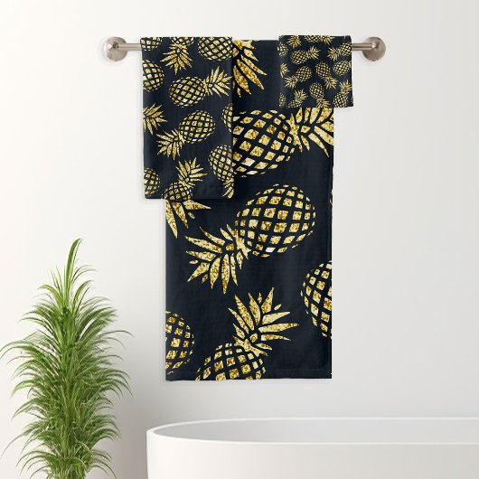 Motif d'ananas bleu marine