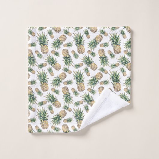 Motif d'ananas d'aquarelle (Gant de toilette)