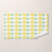Motif d'ananas mignon jaune et vert (Serviette à main)