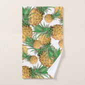 Motif d'ananas Stylisé vert pâle (Serviette à main)
