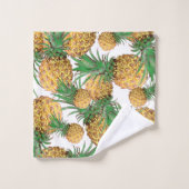 Motif d'ananas Stylisé vert pâle (Gant de toilette)