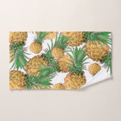 Motif d'ananas Stylisé vert pâle (Serviette à main)