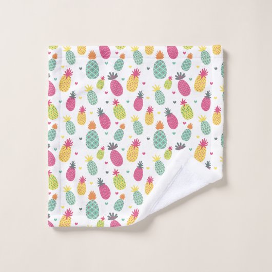 Motif d'ananas tropical (Gant de toilette)