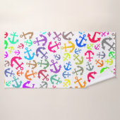 Motif d'Ancre de bateau coloré (Serviette de bain)