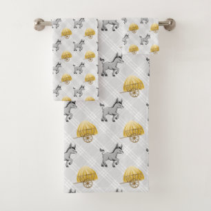 motif d'âne carrelé à la campagne mignon