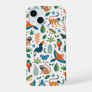 Motif d'animaux de la forêt tropicale