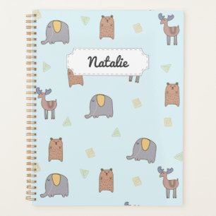 Motif d'animaux scandinaves mignons personnalisabl