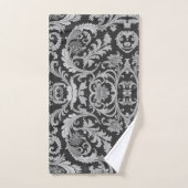 Motif d'antiquités Monochrome Fleur (Serviette à main)
