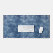 Motif d'aquarelle bleu monochromatique (Clavier et souris)
