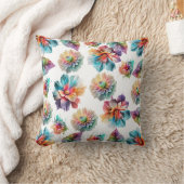 Motif d'aquarelle botanique Coussin d'accentuation (Couverture)