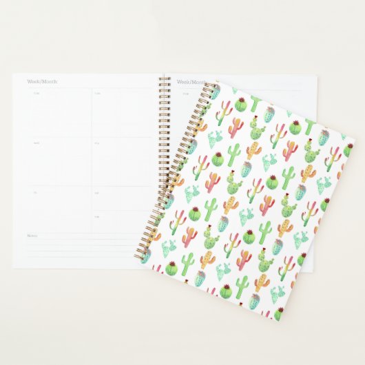 Motif d'aquarelle Cactus Pastel (Devant avec enveloppe)