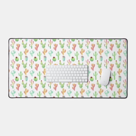 Motif d'aquarelle Cactus Pastel (Clavier et souris)