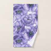 Motif d'aquarelle de fleurs d'anémone violet (Serviette à main)
