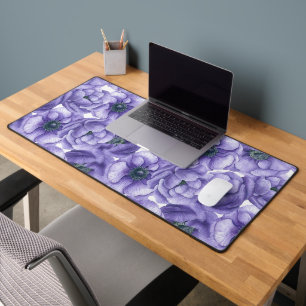 Motif d'aquarelle de fleurs d'anémone violet