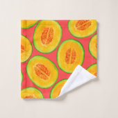 Motif d'aquarelle de tranches de melon (Gant de toilette)