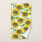 Motif d'aquarelle des tournesols (Serviette à main)